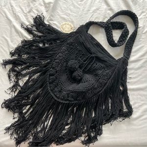Tulle & Batiste | Pom Pom Crochet Fringe Bag